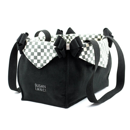 Susan Lanci Designs Black Double Nouveau Bow Luxury Carrier