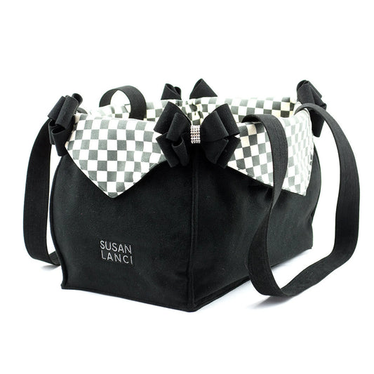 Susan Lanci Designs Black Double Nouveau Bow Luxury Carrier