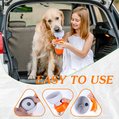 28oz Portable Dog Water Bottle Dispenser-3Gen-Orange